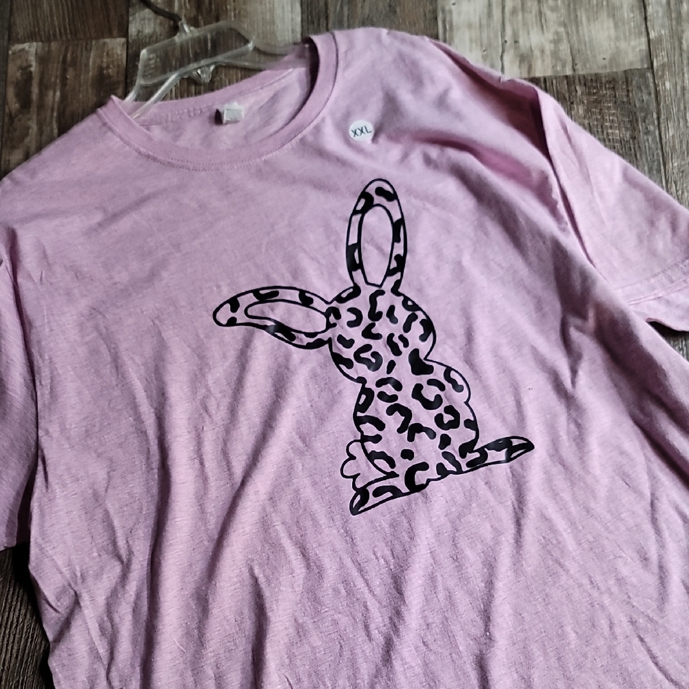Bella Canvas Lavender Leopard Bunny Tee